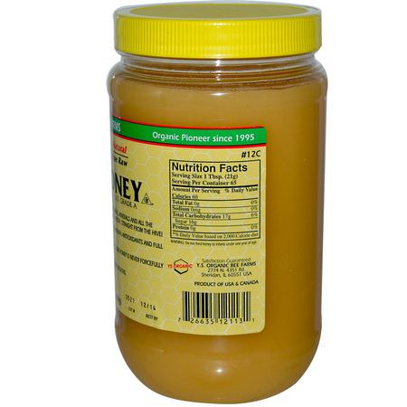 Sötningsmedel, Honung: Y.S. Eco Bee Farms, Raw Honey, 3.0 lbs (1,360 g)