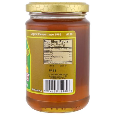Sötningsmedel, Älskling: Y.S. Eco Bee Farms, Raw Tupelo Honey, 13.5 oz (38 g)