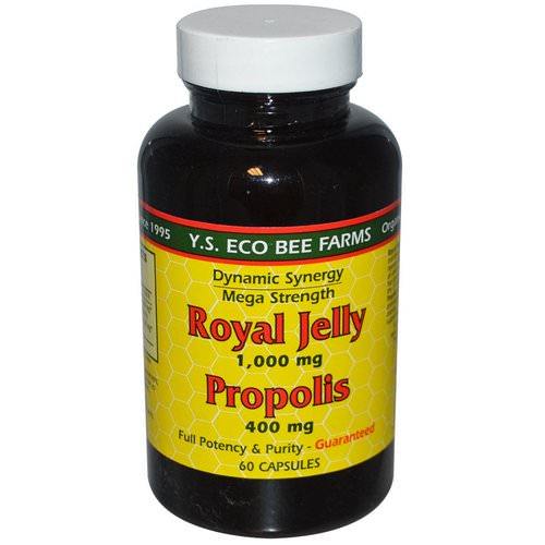 Y.S. Eco Bee Farms, Royal Jelly, Propolis, 1,000 mg/400 mg, 60 Capsules Review
