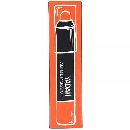 Läppstift, Läppar, Smink: Yadah, Auto Lip Crayon, 02 Orange Coral, 0.08 oz (2.5 g)