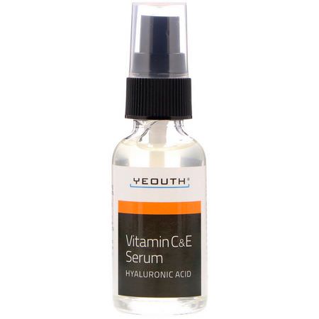 Yeouth Vitamin C Serums Hyaluronic Acid Serum Cream - Grädde, Hyaluronsyraserum, C-Vitamin Serum