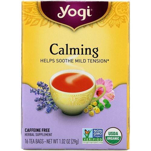 Yogi Tea, Calming, Caffeine Free, 16 Tea Bags, 1.02 oz (29 g) Review
