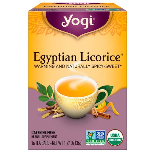 Yogi Tea, Egyptian Licorice, Caffeine Free, 16 Tea Bags, 1.27 oz (36 g) Review