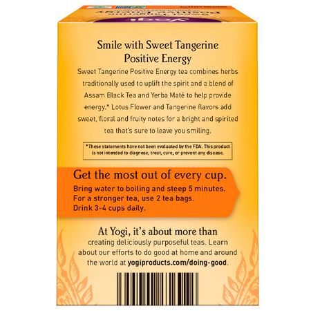 Medicinska Teer, Örtte Te: Yogi Tea, Positive Energy, Sweet Tangerine, 16 Tea Bags, 1.02 oz (29 g)