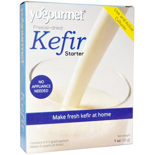 Yogourmet, Kefir Starter, Freeze-Dried, 6 Packets, 5 g Each Review