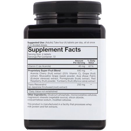 Resveratrol, Antioxidanter, Kosttillskott: Youtheory, Resveratrol, 290 Tablets