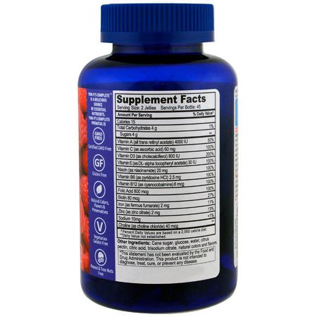 Prenatal Multivitaminer, Kvinnors Hälsa, Kosttillskott: YumV's, PreNatal Multivitamin with Folic Acid, Berry Flavors, 90 Jellies