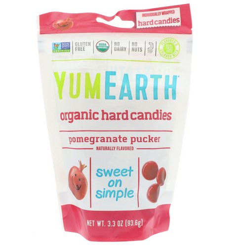 YumEarth, Organic Hard Candies, Pomegranate Pucker, 3.3 oz (93.6 g) Review