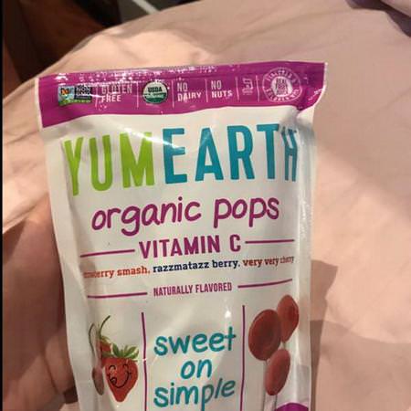 Godis, Choklad: YumEarth, Organic Pops Vitamin C, 300 Pops, 5 lbs (2268 g)