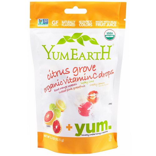YumEarth, Organic Vitamin C Drops, Citrus Grove, 3.3 oz (93.5 g) Review