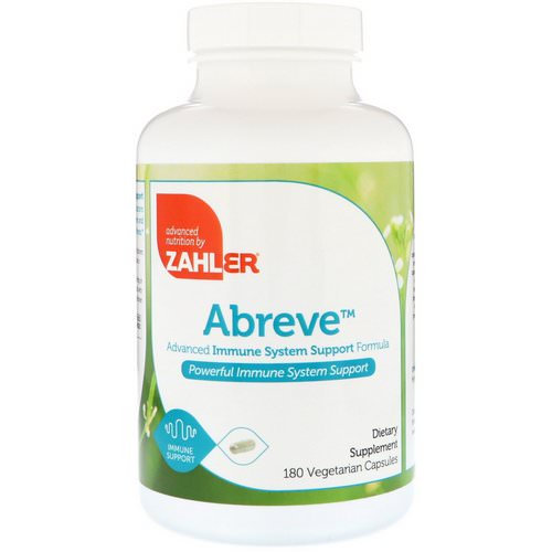 Zahler, Abreve, Advanced Immune System Support Formula, 180 Vegetarian Capsules Review