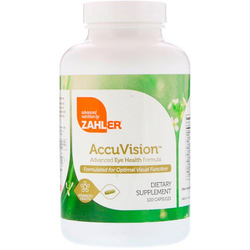 Zahler, AccuVision, Advanced Eye Health Formula, 120 Capsules Review