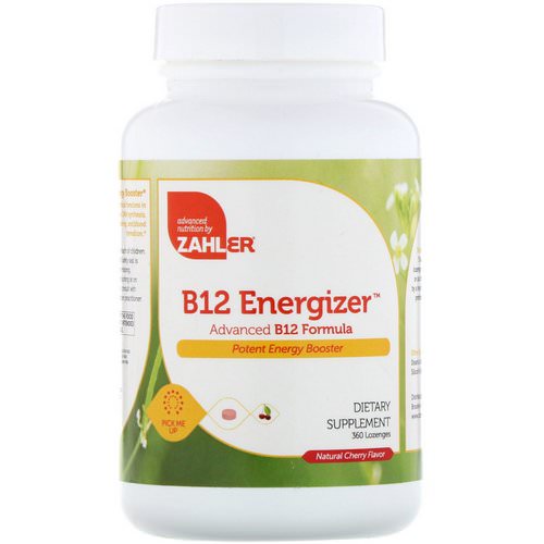Zahler, B12 Energizer, Advanced B12 Formula, Natural Cherry Flavor, 360 Lozenges Review