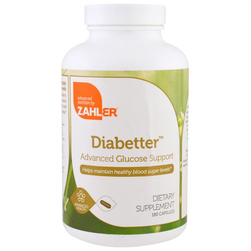 Zahler, Diabetter, Advanced Glucose Support, 180 Capsules Review