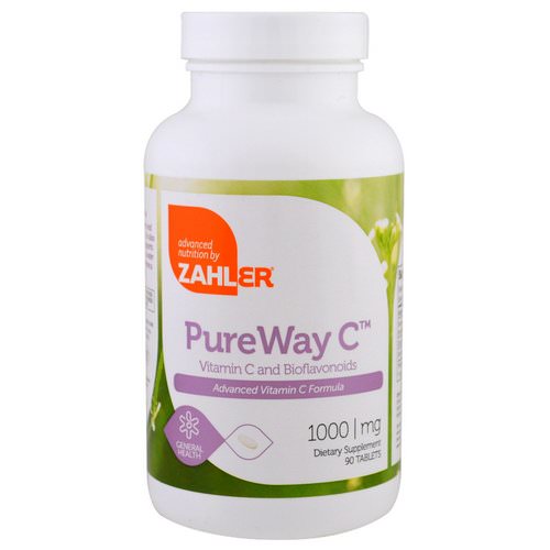 Zahler, PureWay C, Advanced Vitamin C, 1,000 mg, 90 Tablets Review