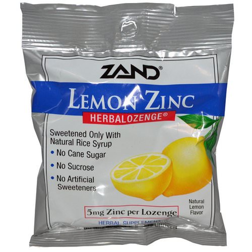 Zand, Lemon Zinc, Herbalozenge, Natural Lemon Flavor, 15 Lozenges Review