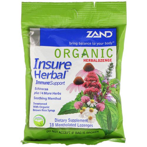 Zand, Organic Herbalozenge, Insure Herbal, 18 Mentholated Lozenges Review