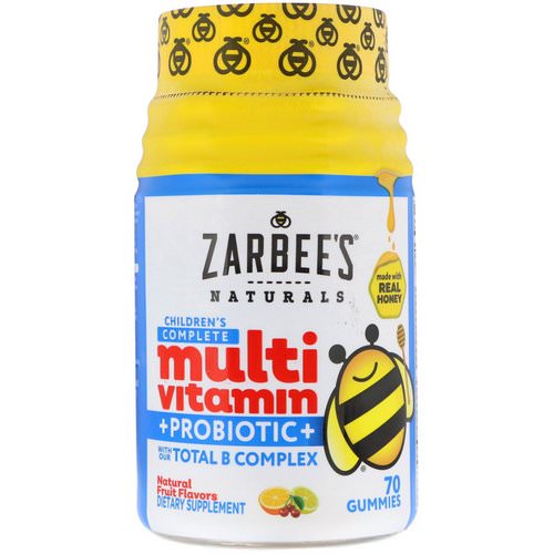 Zarbee's, Children's Complete Multivitamin + Probiotic, Natural Fruit Flavors, 70 Gummies Review