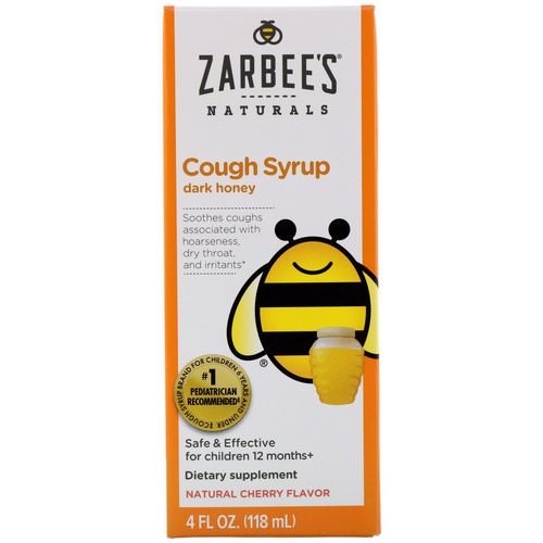 Zarbee's, Children's Cough Syrup with Dark Honey, Natural Cherry Flavor, 4 fl oz (118 ml) Review