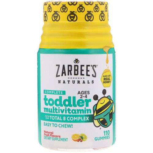 Zarbee's, Complete Toddler Multivitamin, Natural Fruit Flavors, 110 Gummies Review
