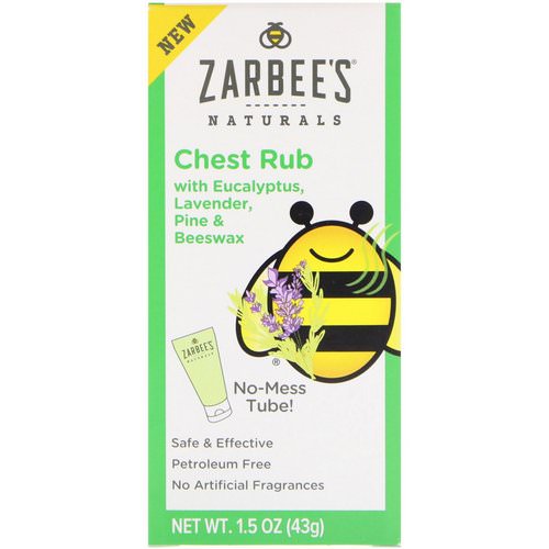 Zarbee's, Naturals, Chest Rub with Eucalyptus, Lavender, Pine & Beeswax, 1.5 oz (43 g) Review