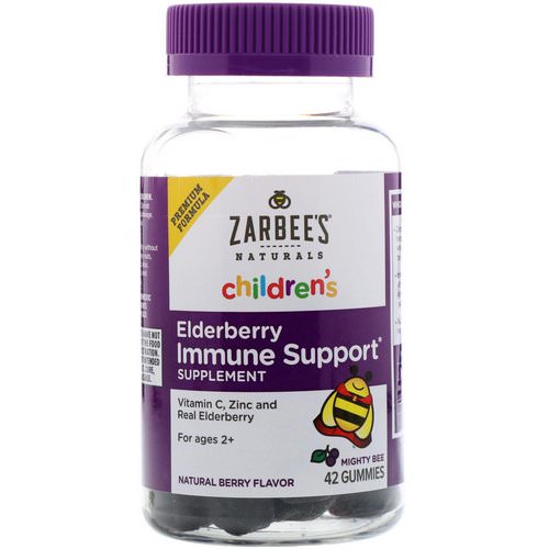 Zarbee's, Naturals, Children's Elderberry Immune Support, Natural Berry Flavor, 42 Gummies Review