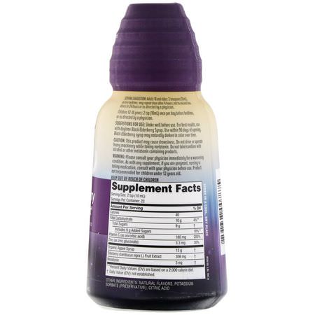 Influensa, Hosta, Förkylning, Kosttillskott: Zarbee's, NightTime Black Elderberry Immune Support, 8 fl oz (236 ml)