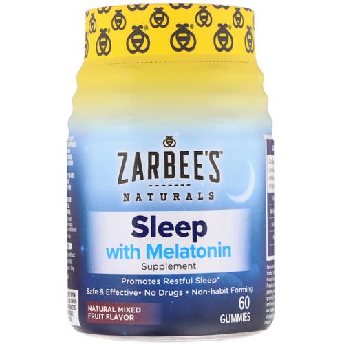 Zarbee's, Sleep with Melatonin, Natural Mixed Fruit, 60 Gummies Review