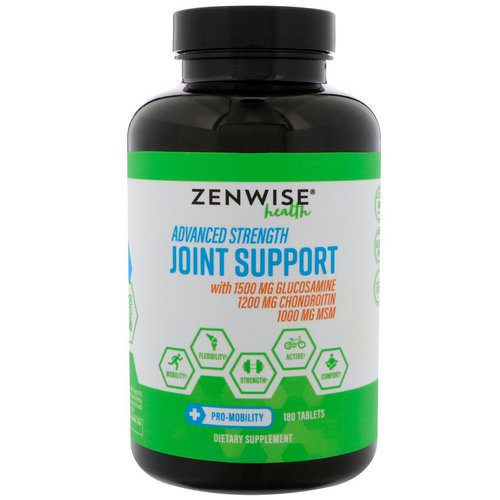 Zenwise Health, Advanced Strength Joint Support, 180 Tablets Review