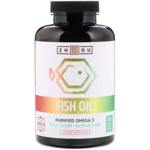 Zhou Nutrition, Fish Oil, Purified Omega 3, 180 Enteric Coated Softgels Review