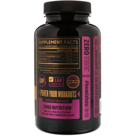 Pre-Workout, Pre-Workout Supplement, Sports Nutrition: Zhou Nutrition, N.O. Pro with Beet Root, 120 Veggie Capsules
