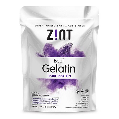 Zint, Beef Gelatin, Pure Protein, 2 lbs (907 g) Review