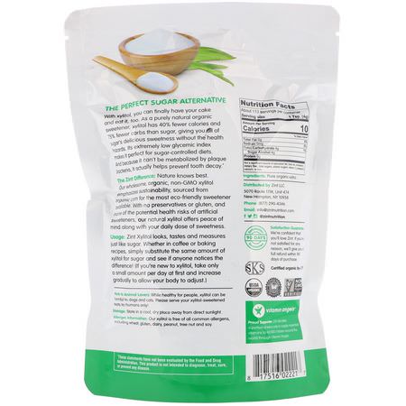 Xylitol, Sötningsmedel, Honung: Zint, Organic Xylitol, Nature's Sweetener, 16 oz (454 g)